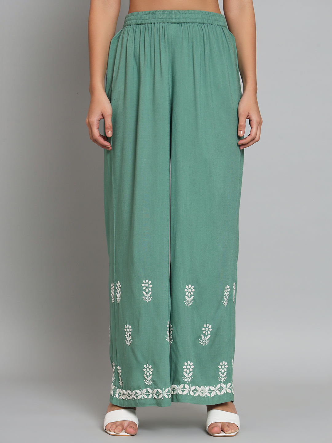 Mint Green Chikankari Kurta-Pant Set