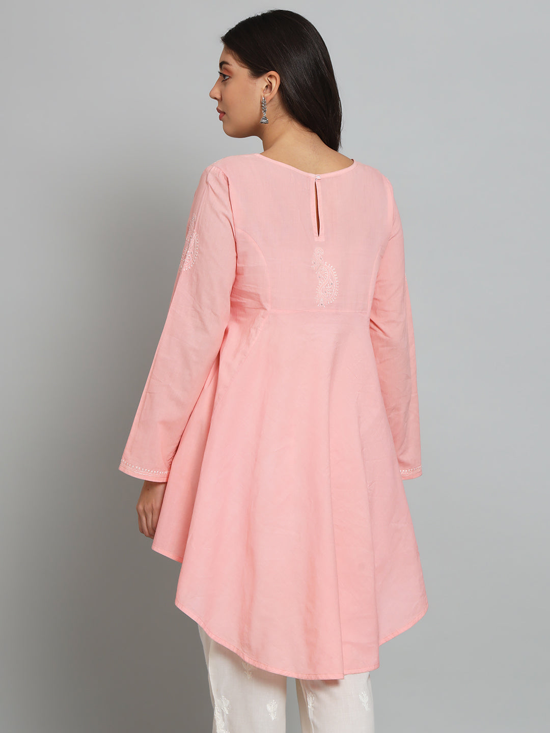 Pink Chikankari Tunic