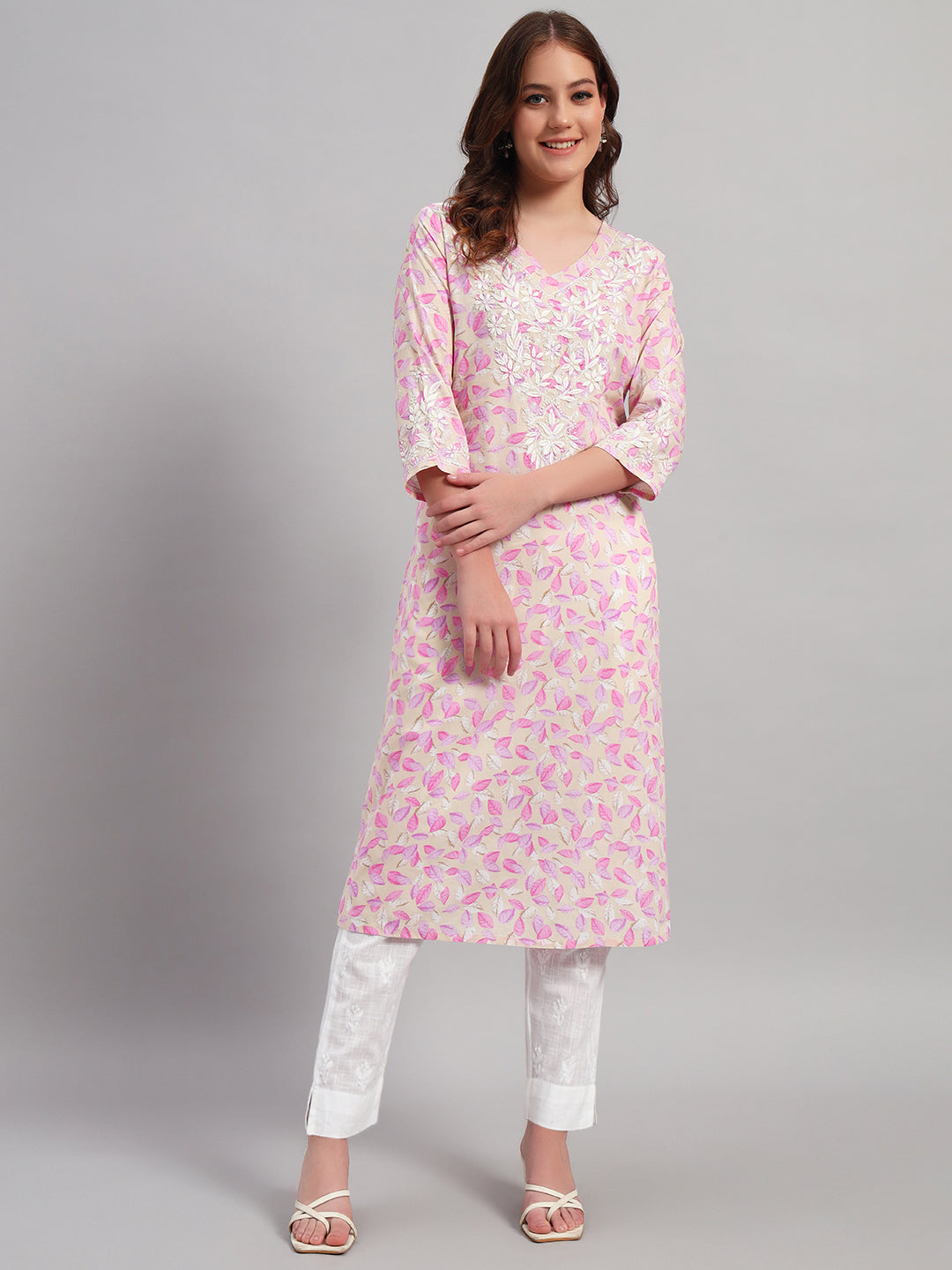 Chikankari Kurta on Prints