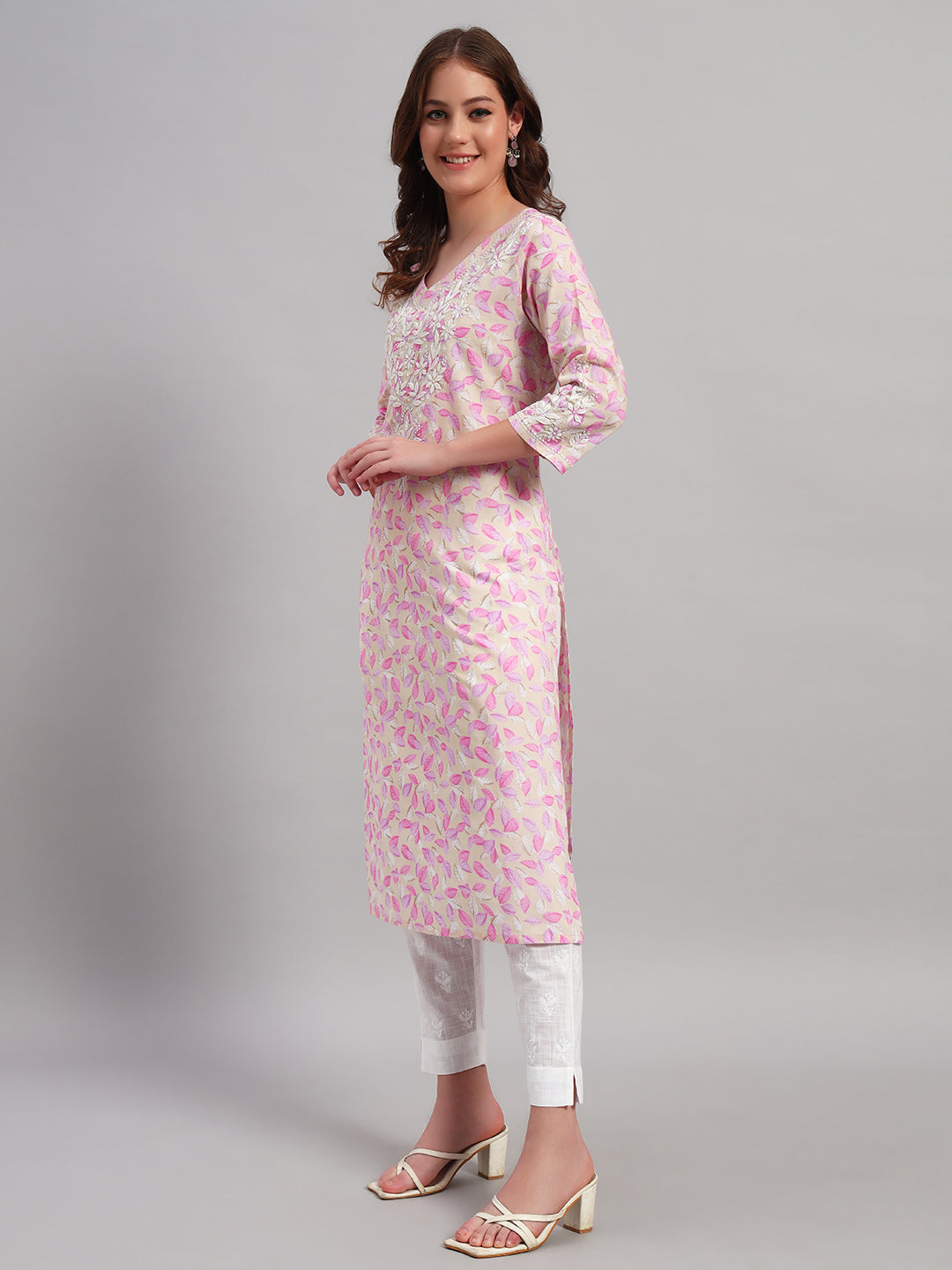 Chikankari Kurta on Prints