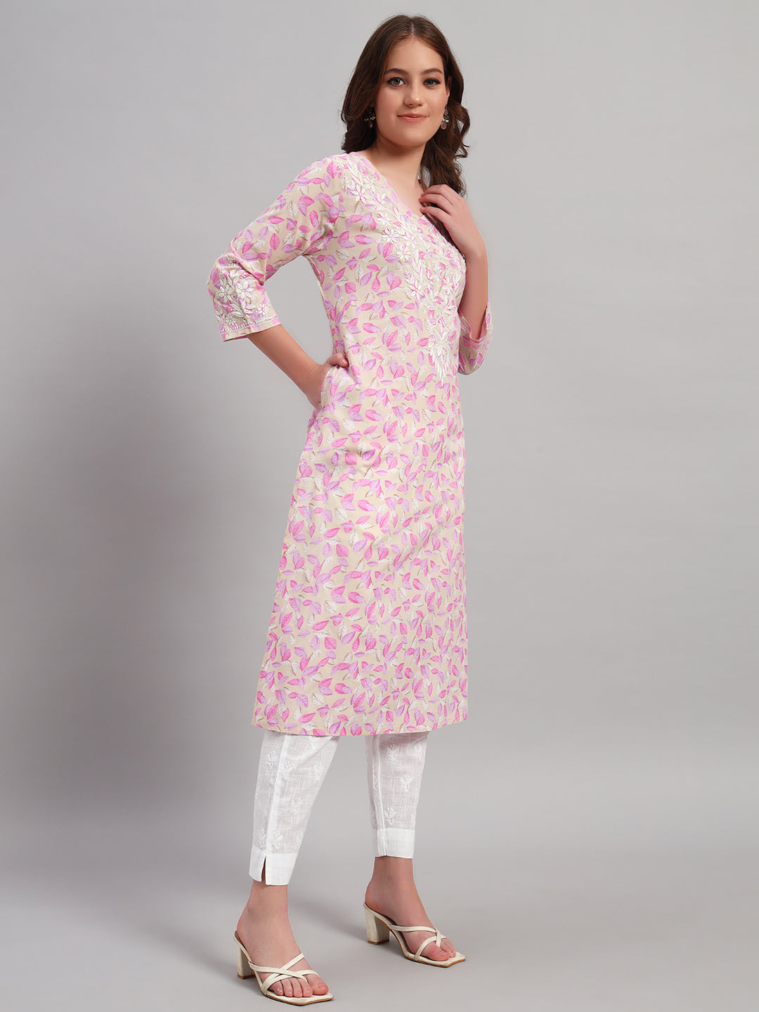 Chikankari Kurta on Prints