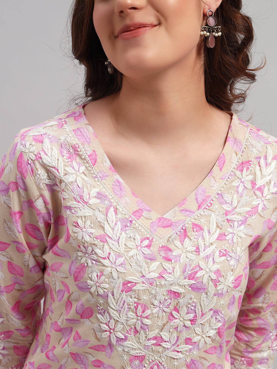Chikankari Kurta on Prints