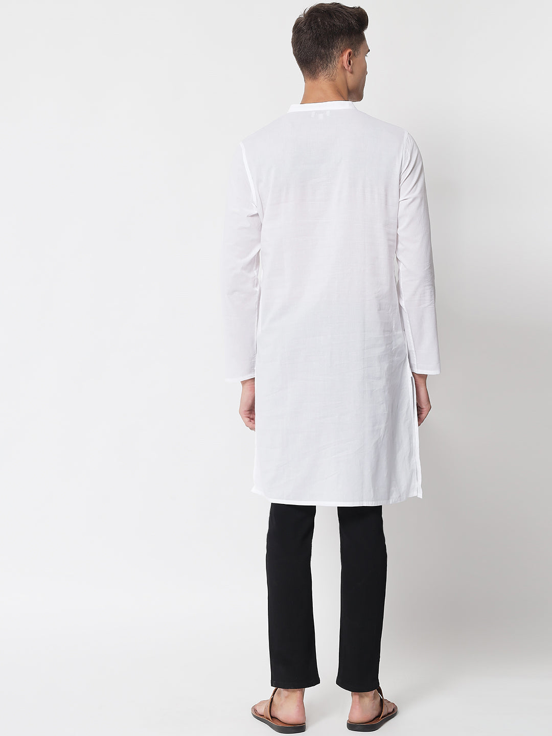 Men's White Chikankari Kurta
