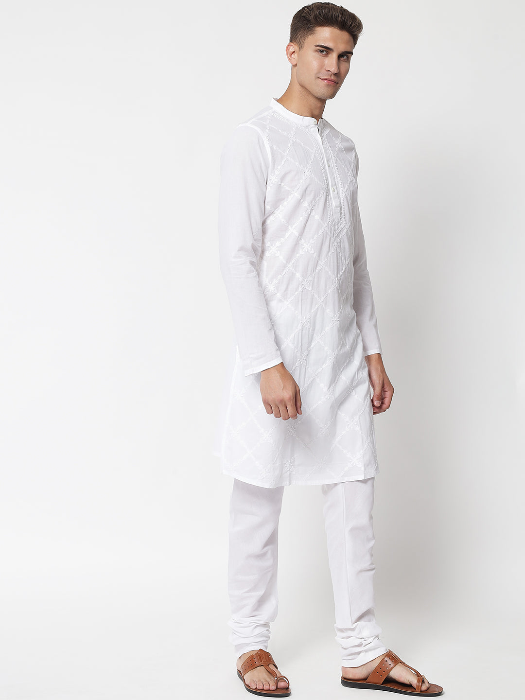 Men's Chikankari White Kurta