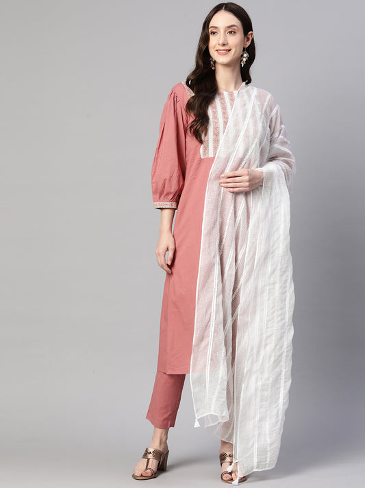 Kota Silk Chikankari Dupatta