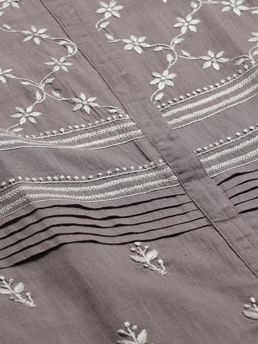 Charcoal Grey Chikankari Casual Shirt
