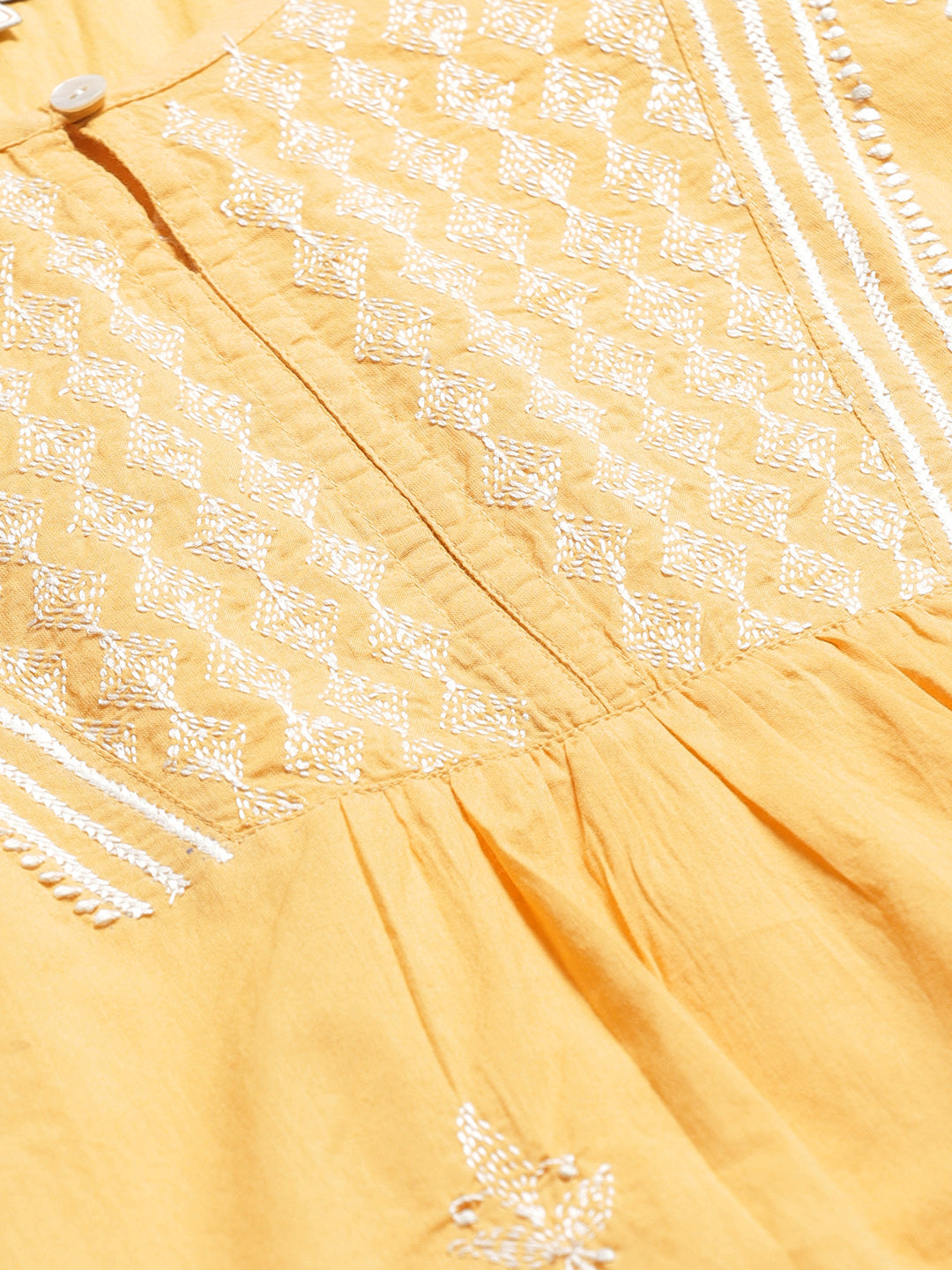 Yellow Embroidered Tepchi Top