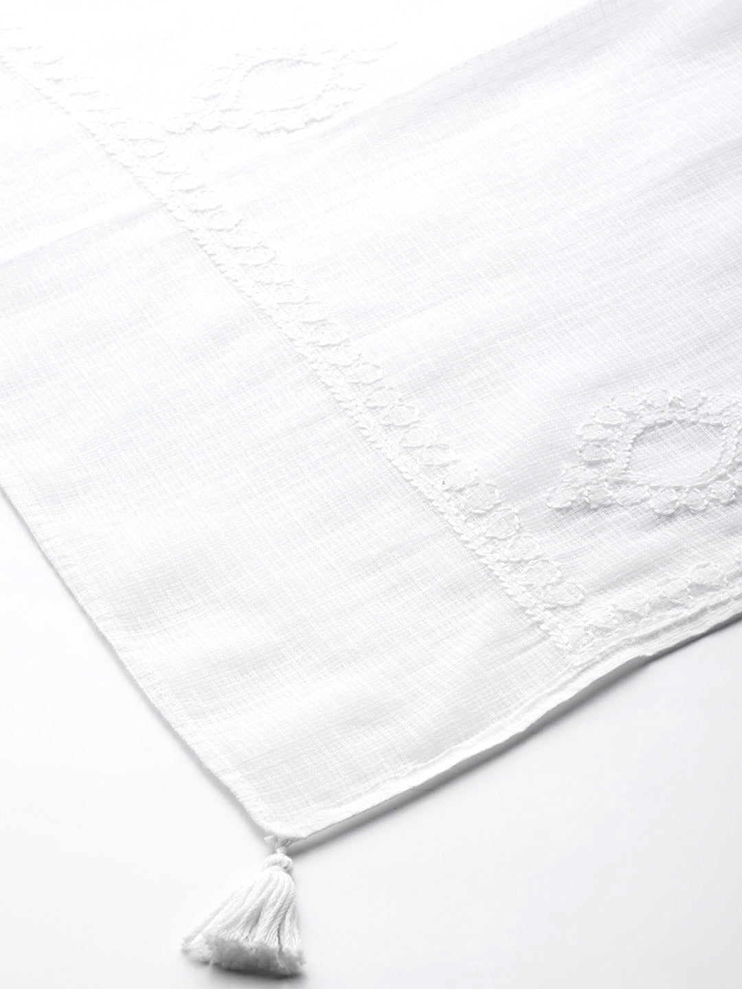 White Kota Cotton Dupatta