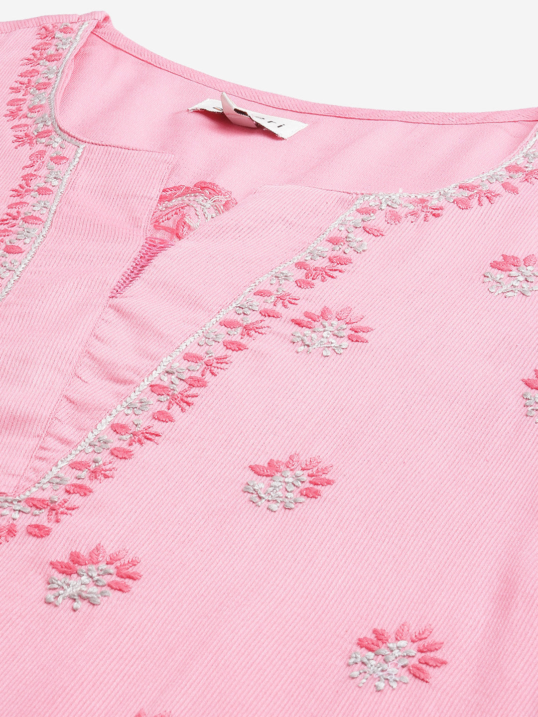 Pink Chikankari Kurta with Murri Work