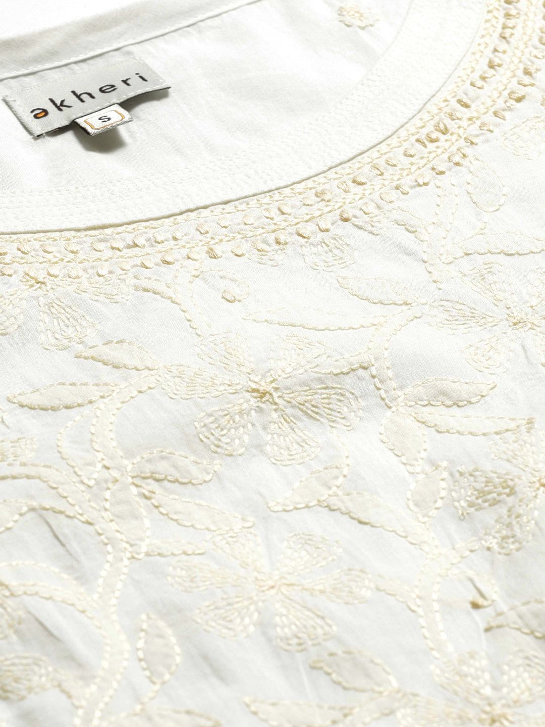 Cream Tepchi Boat-Neck Top