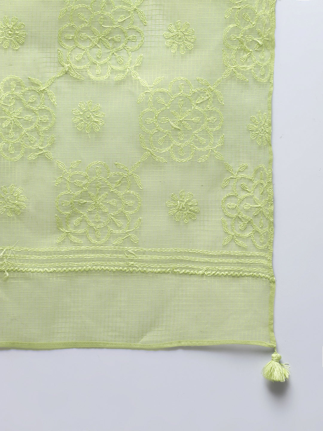 Green Kota Chikankari Dupatta