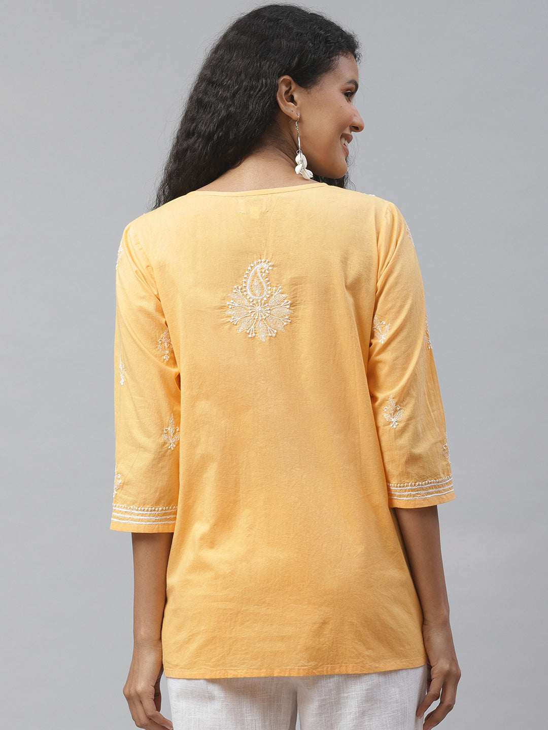 Yellow Embroidered Tepchi Top