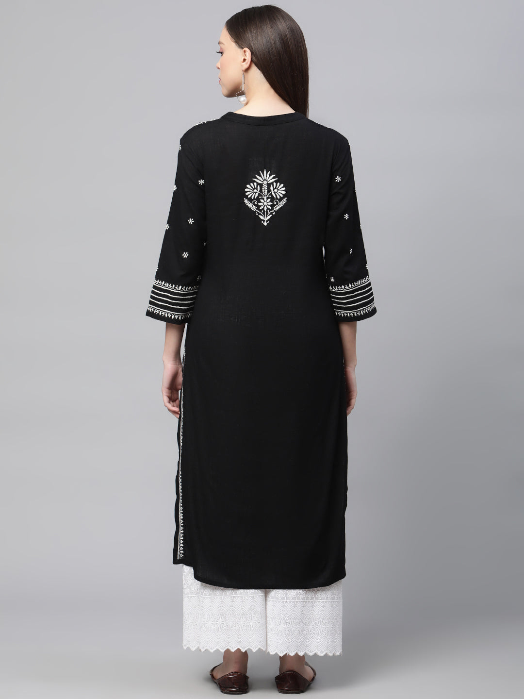 Black and White Chikankari Kurta