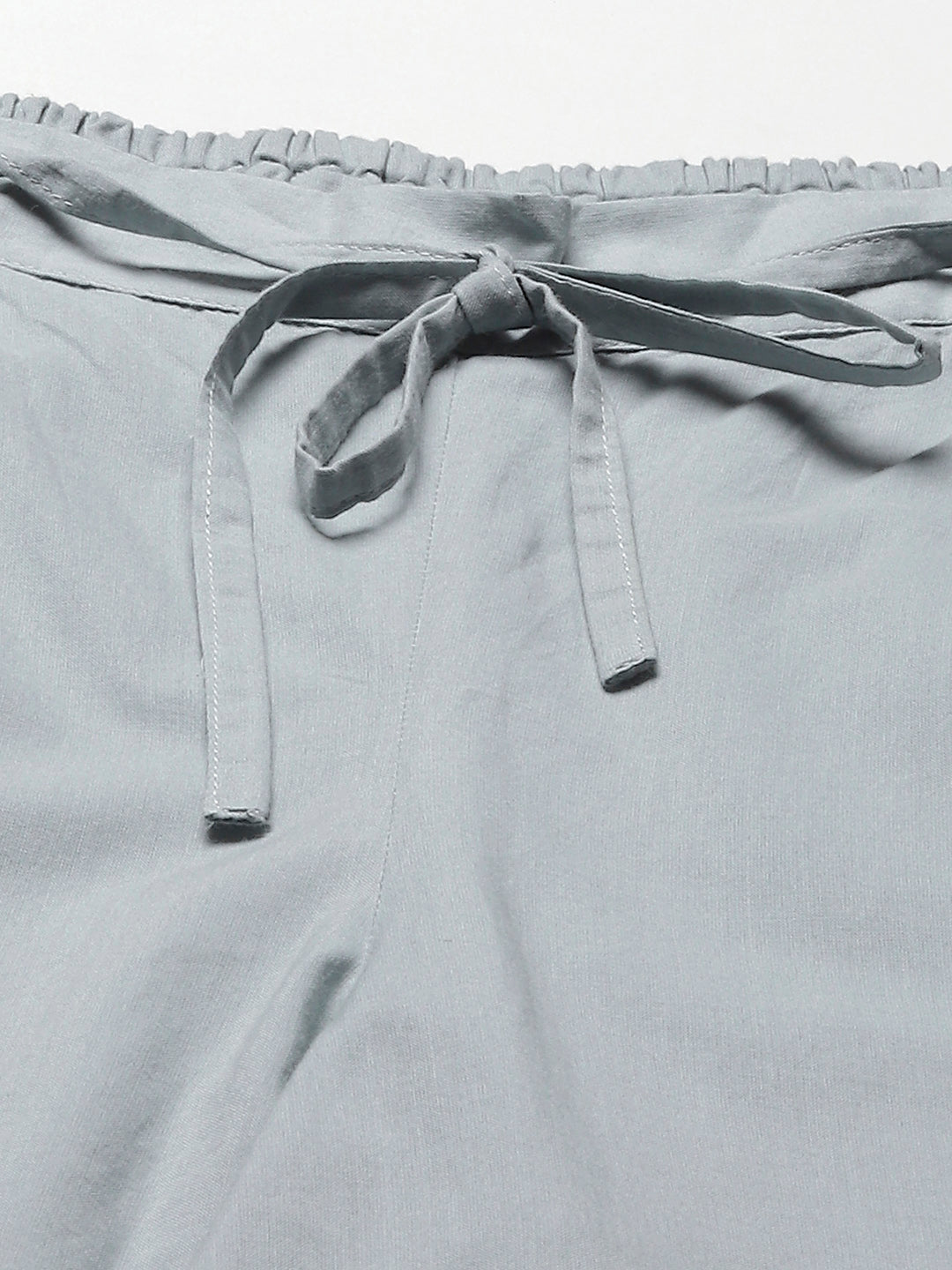Grey Cotton Chikankari Pants