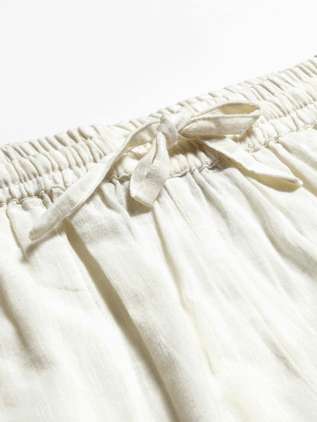 Cream Afghani Embroidered Pants