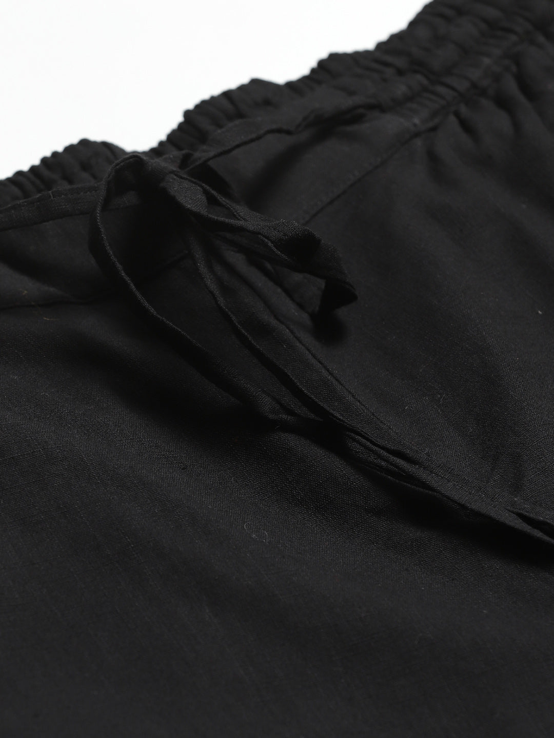 Black Tapered Chikankari Trousers with Mukaish Work