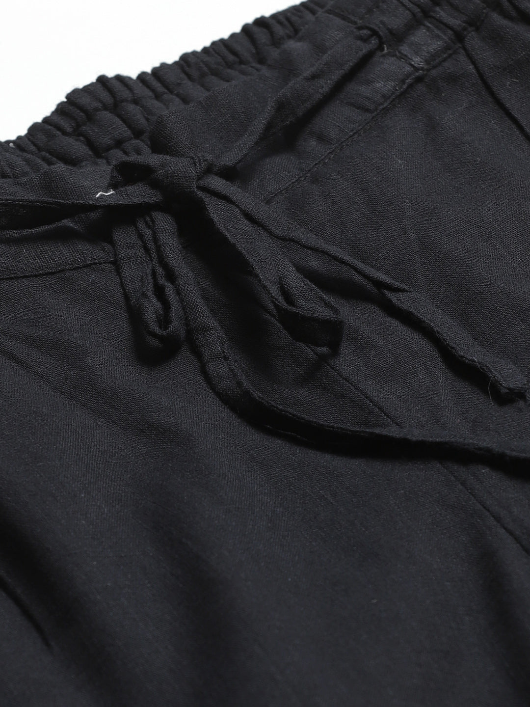 Black Slim Fit Chikankari Trousers