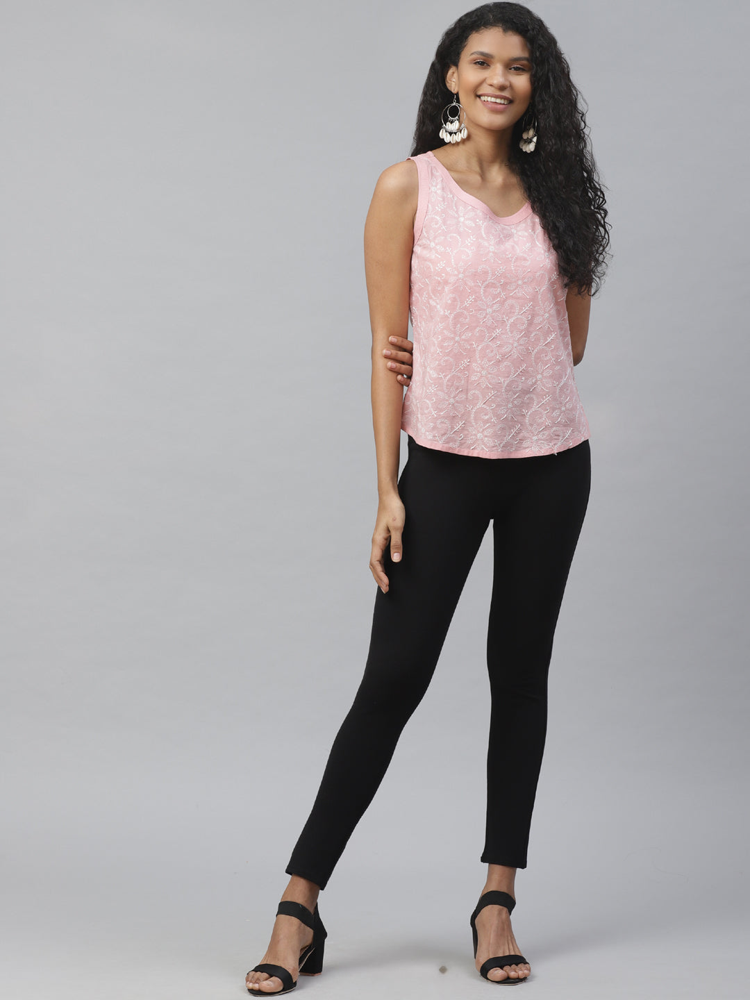 Pink Tepchi Embroidered Top