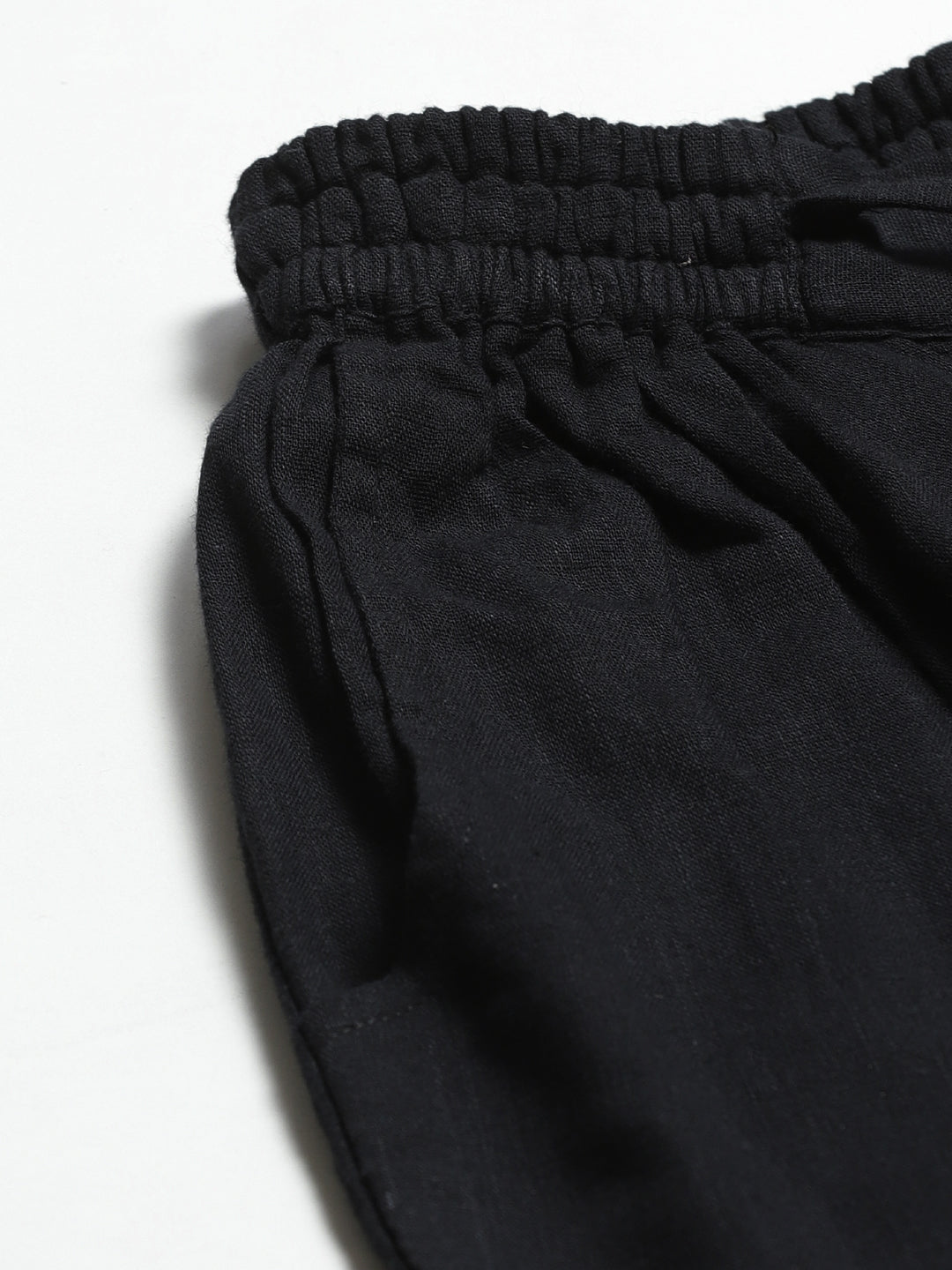 Black Slim Fit Chikankari Trousers