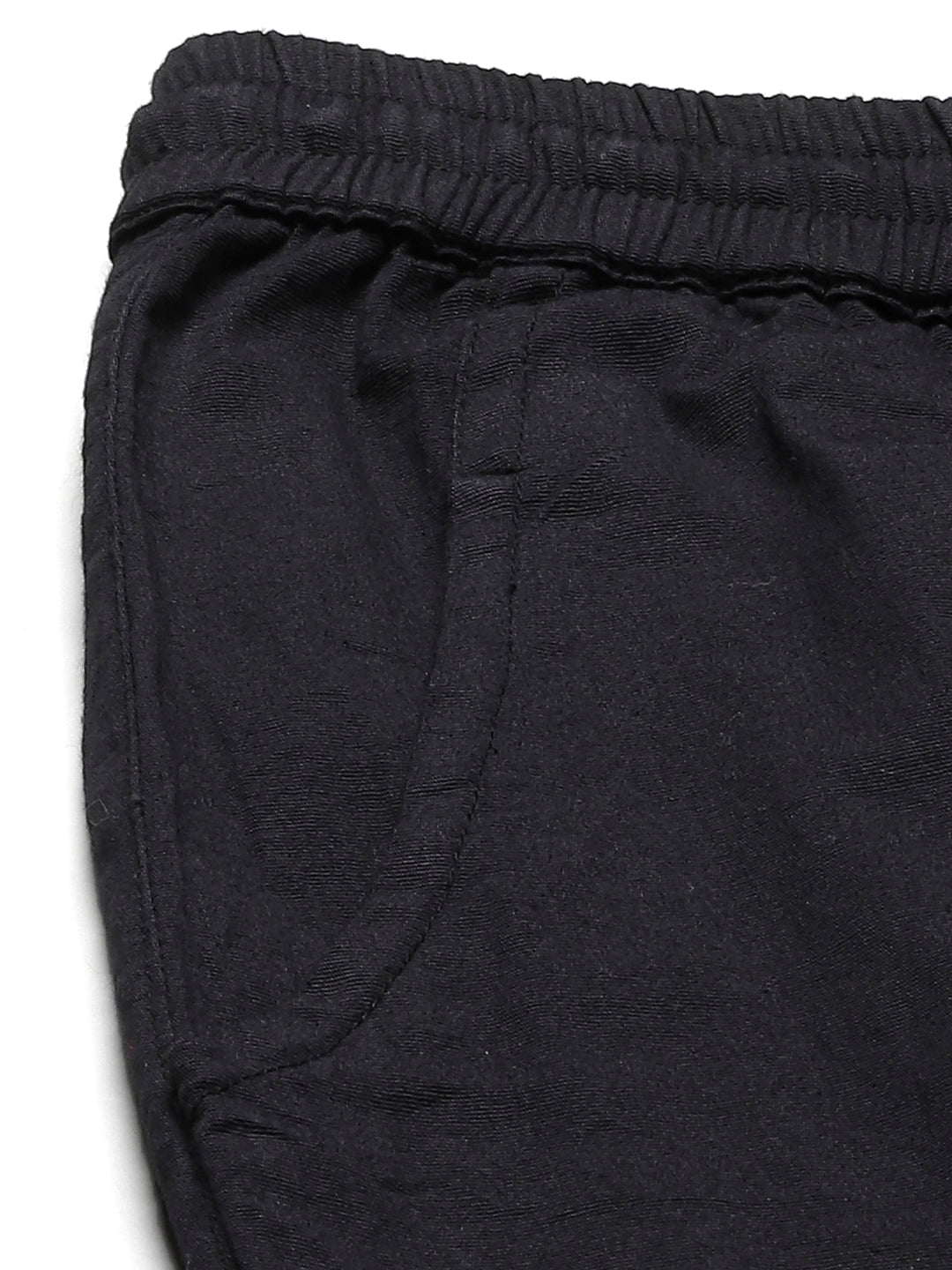 Black Hand-Embroidered Stretchable Pants