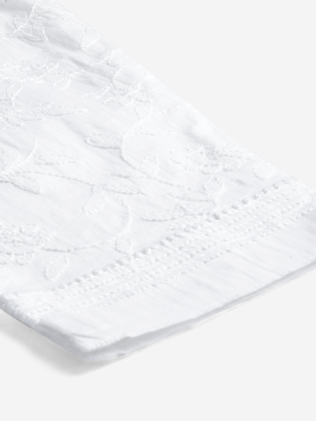 White Chikankari Stretchable Pants