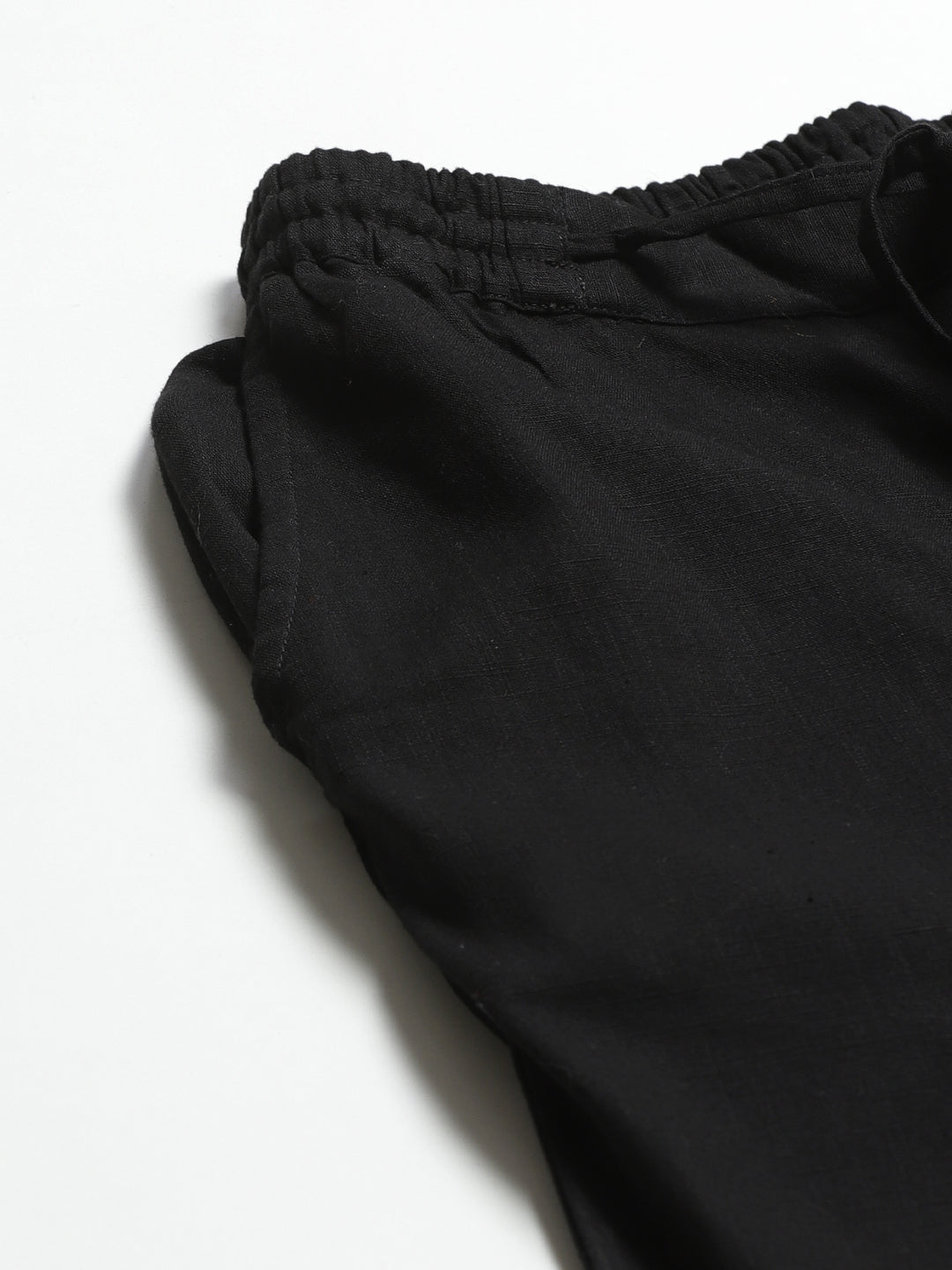 Black Tapered Chikankari Trousers with Mukaish Work