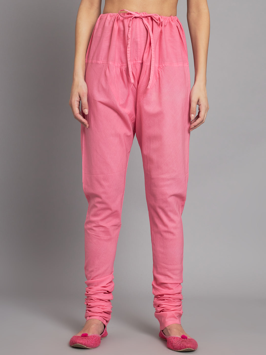 Pink and White Chikankari Suit-Set