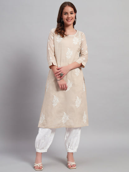 Hand-Embroidered Awadhi-style Chikankari Kurta