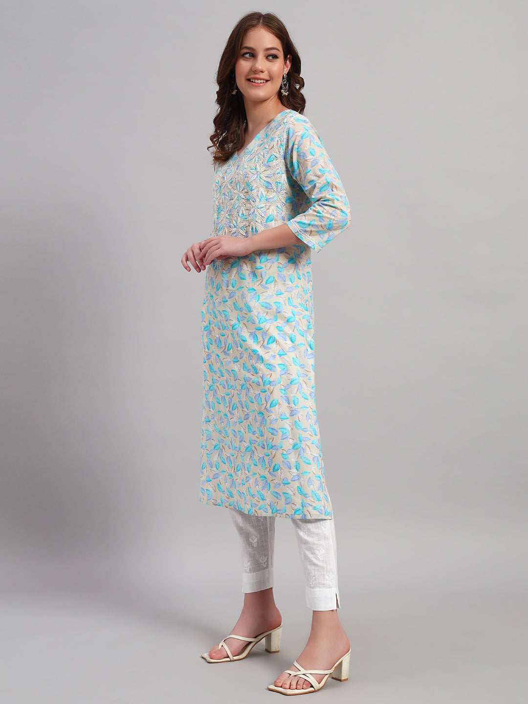 Chikankari Kurta on Prints