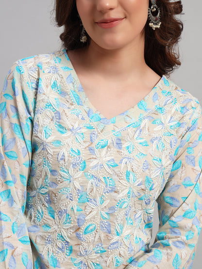 Chikankari Kurta on Prints