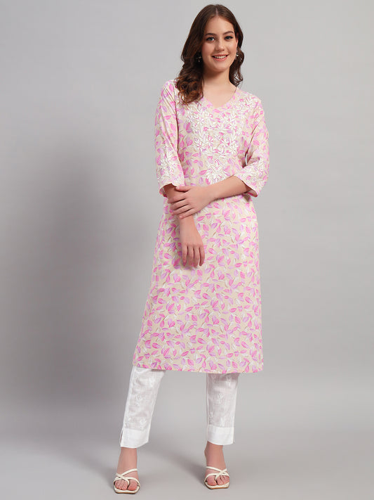 Chikankari Kurta on Prints
