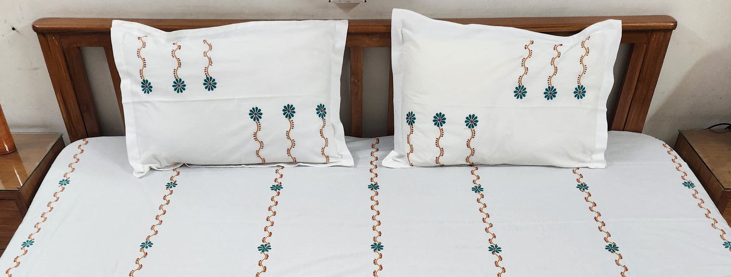 Chikankari Jashn Bedsheet