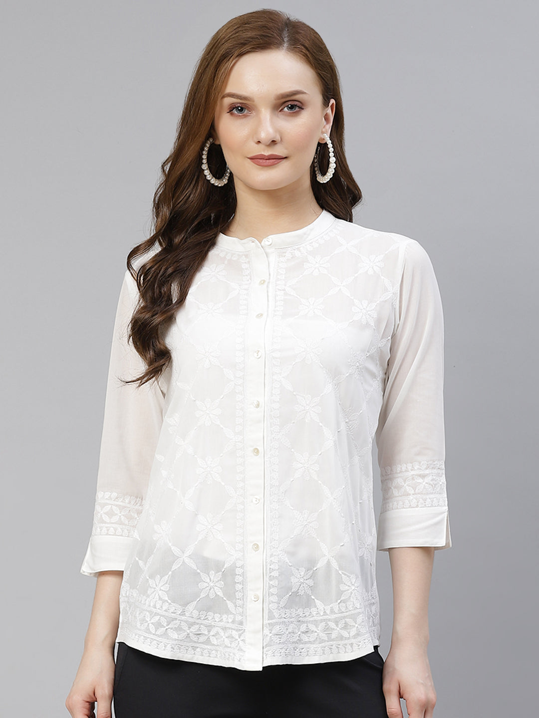 White Tepchi Cotton Rubia Shirt