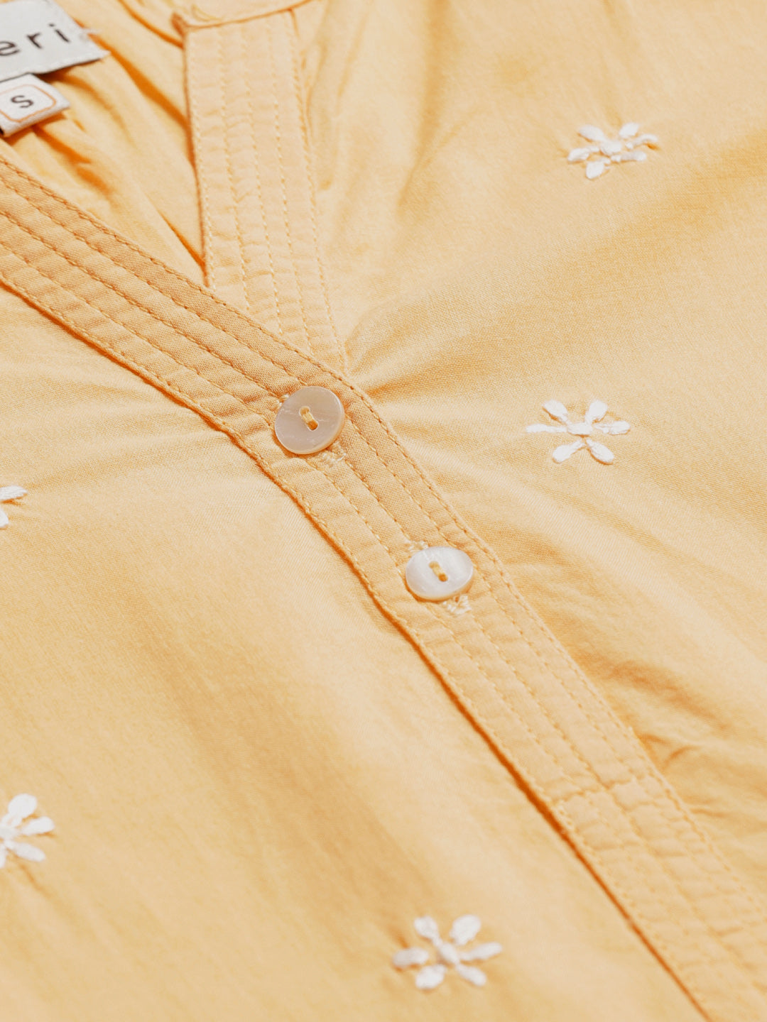 Yellow Chikankari High-Low Top