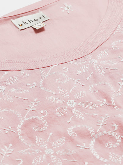 Pink Tepchi Embroidered Top