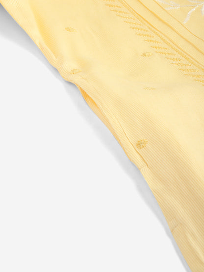 Yellow Chikankari Pintucks Kurta