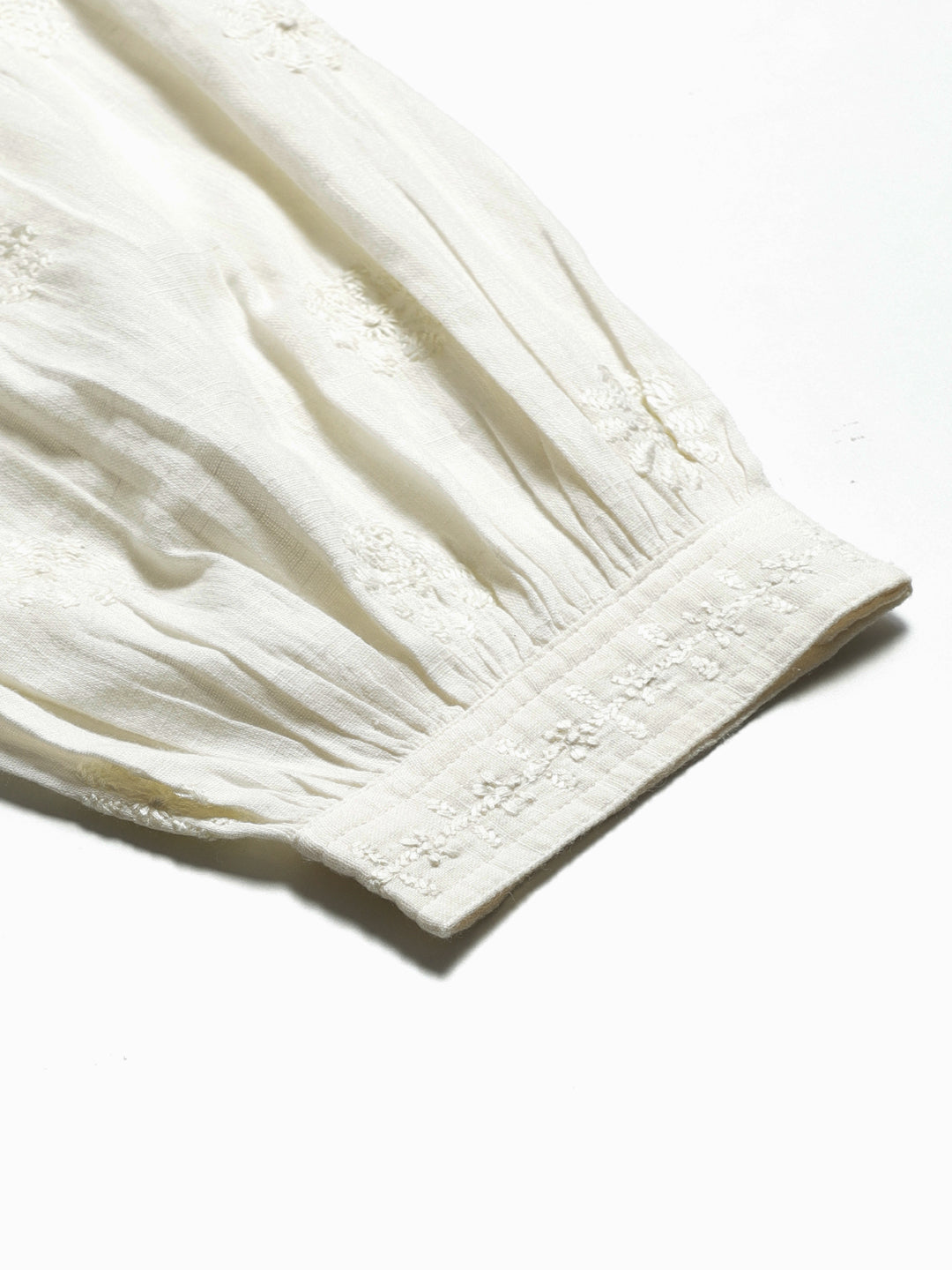 Cream Afghani Embroidered Pants